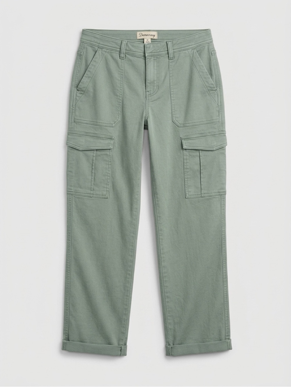 Democracy green cargo style pants size 12